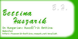 bettina huszarik business card